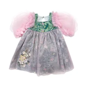 Eva Pink And Green Floral Tulle Dress