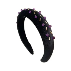 Evangeline Black Velvet Headband