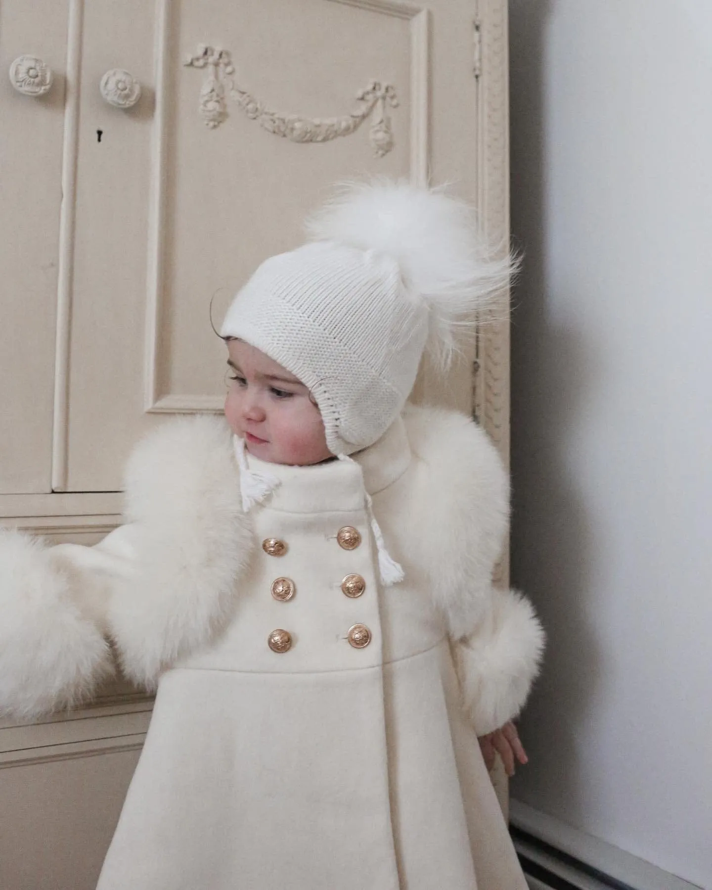 Evie Ivory Wool Coat