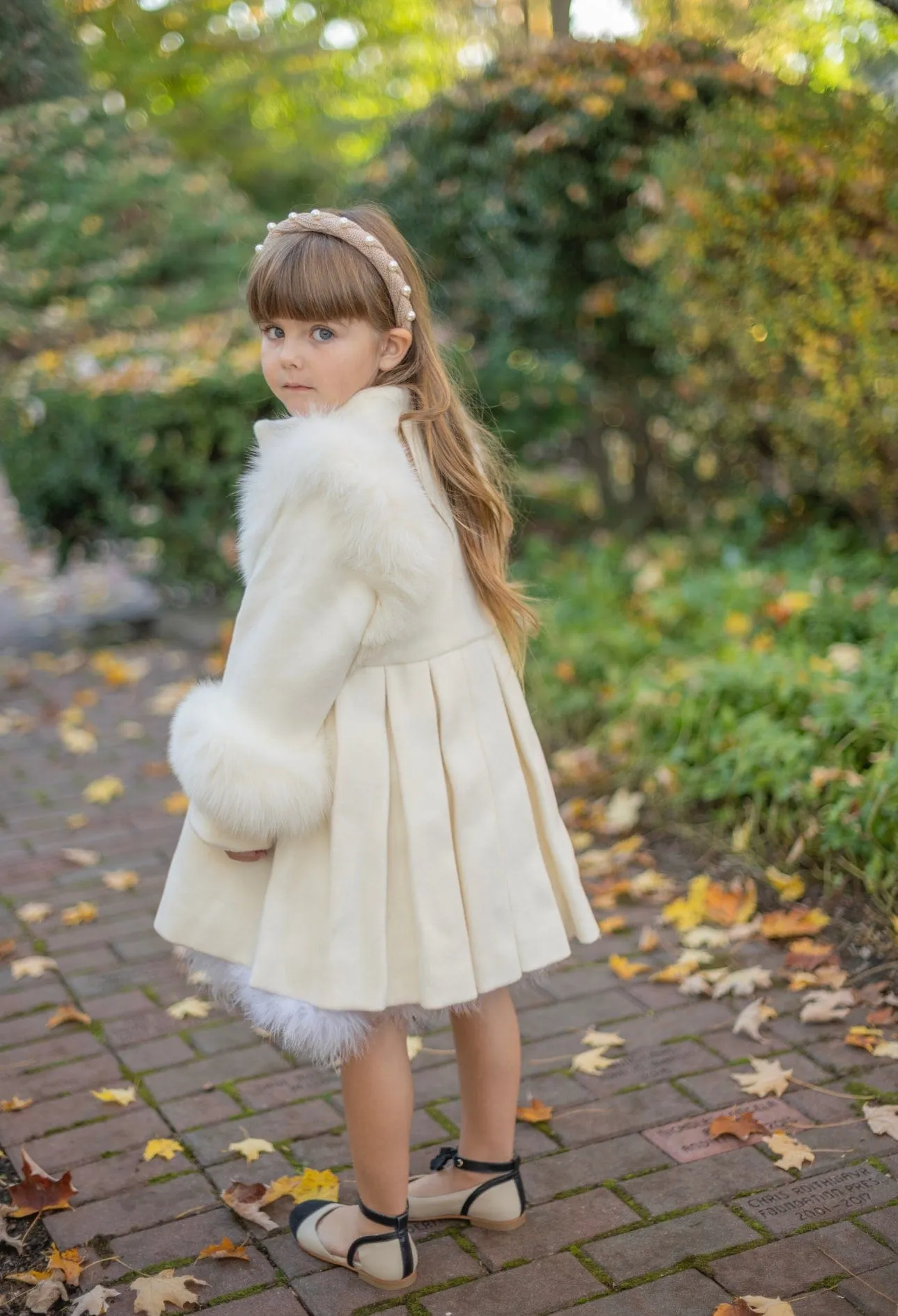 Evie Ivory Wool Coat