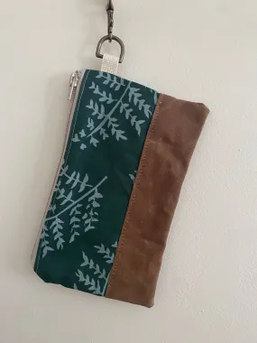 Fern Waxed Canvas Wristlet