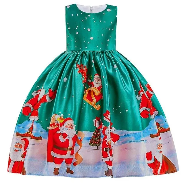 Girls Christmas dress snowflake dresses for girls princess dress halloween christmas anniversaire