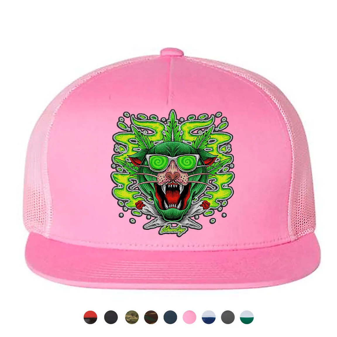 Greenz Panther Snapback Hat