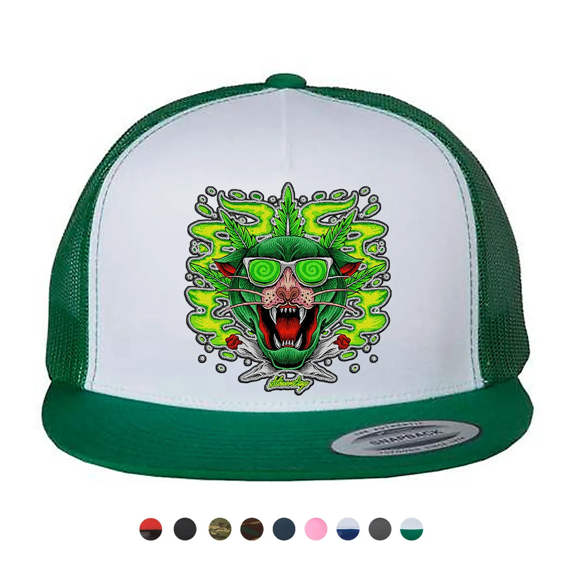 Greenz Panther Snapback Hat