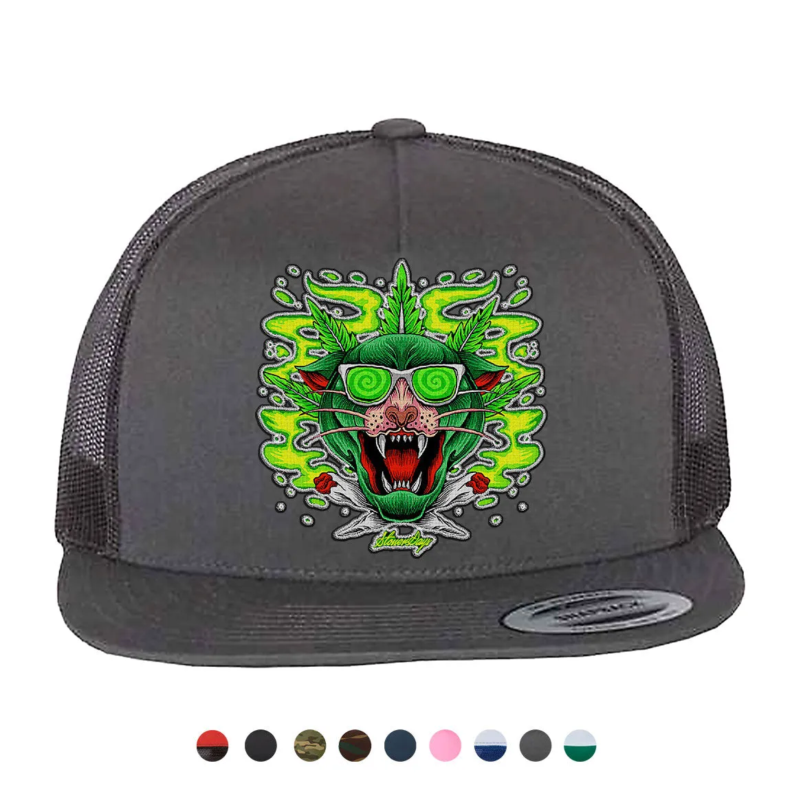 Greenz Panther Snapback Hat