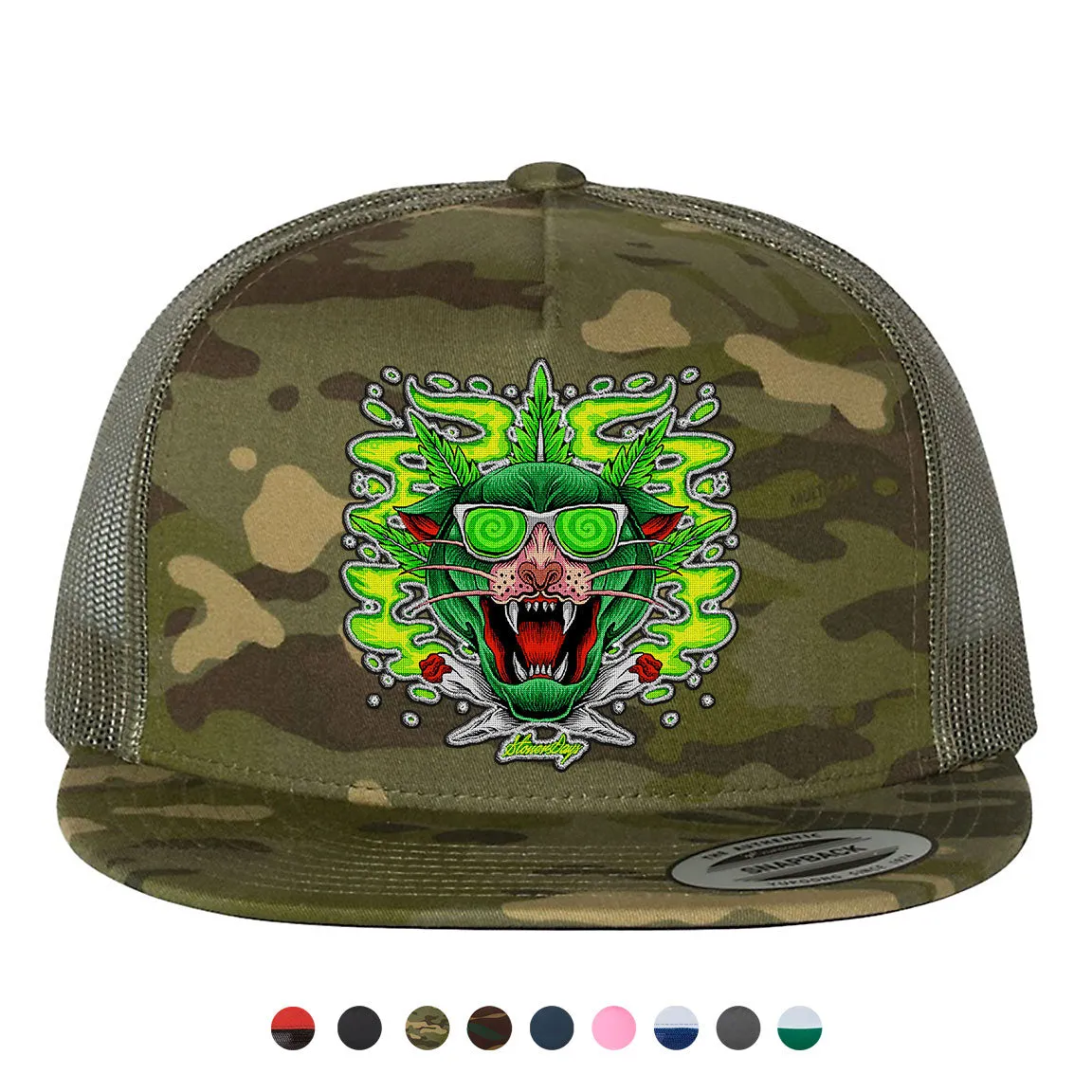 Greenz Panther Snapback Hat