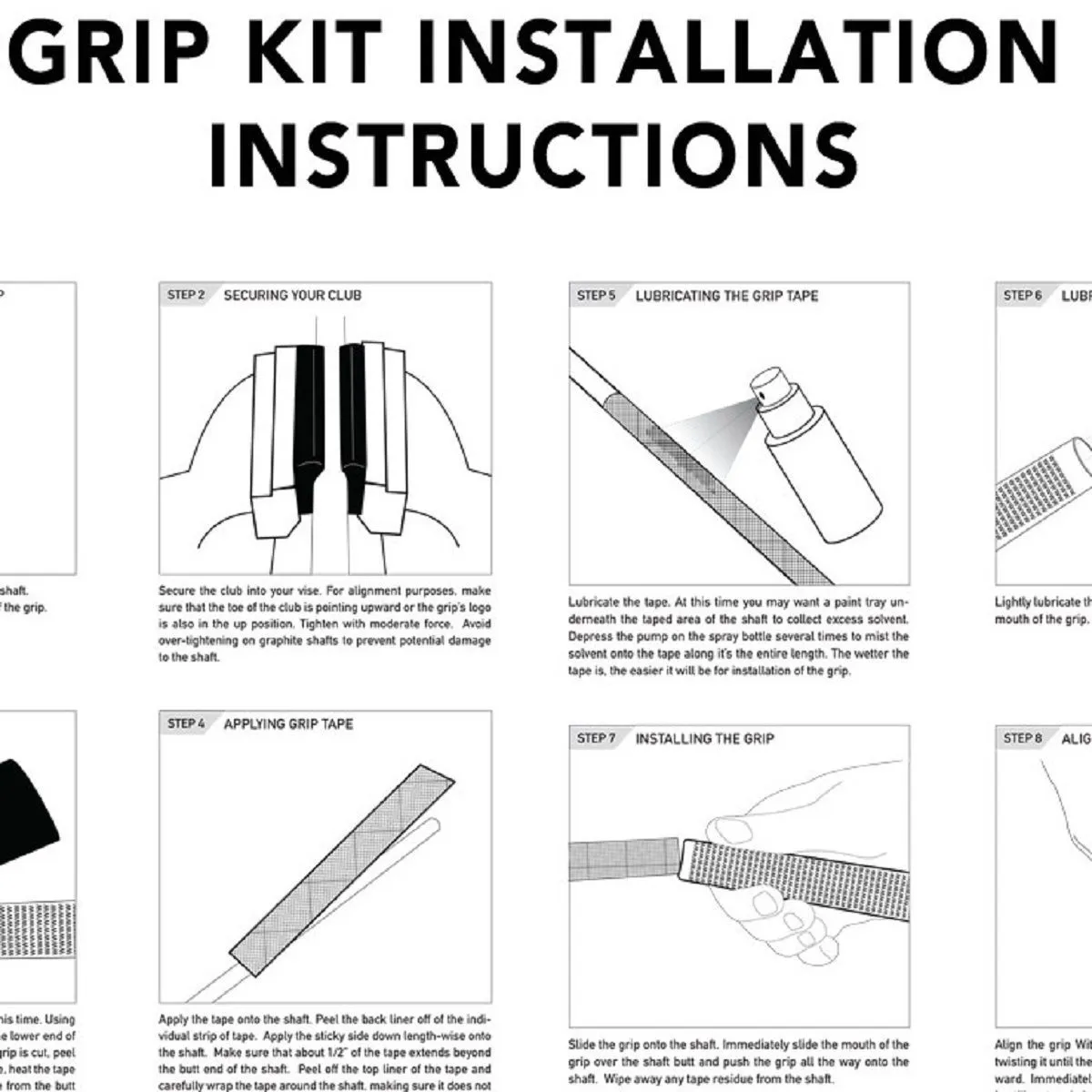 Karma Super Lite - 13 piece Golf Grip Kit (with tape, solvent, vise clamp)