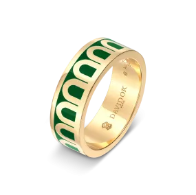 L'Arc de DAVIDOR Ring MM, 18k Yellow Gold with Palais Royal Lacquered Ceramic