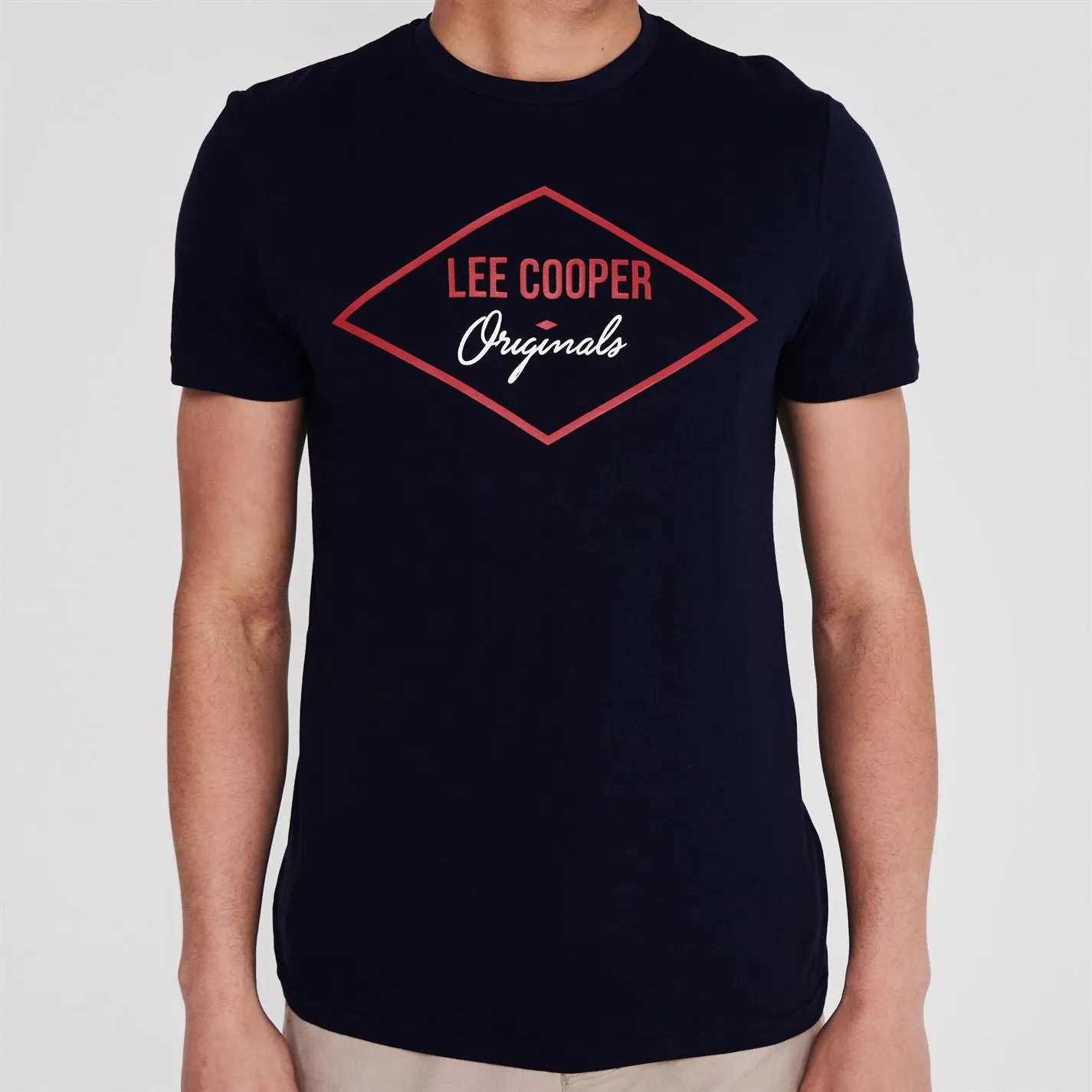 Lee Cooper Originals T Shirt Mens Gents Crew Neck Tee Top Short Sleeve Cotton