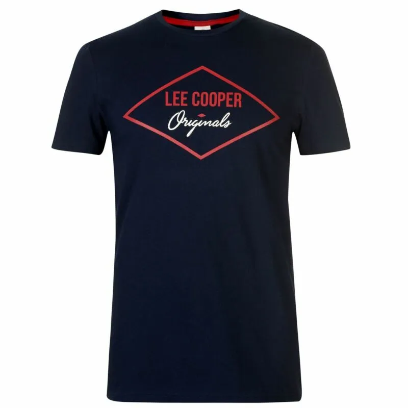 Lee Cooper Originals T Shirt Mens Gents Crew Neck Tee Top Short Sleeve Cotton