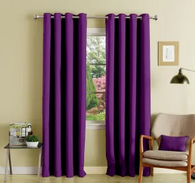 Lushomes blackout curtains 9 feet, Purple Door Curtains with 8 Metal Eyelets, curtains & drapes, Parda, 9 feet curtains, long door curtains 9 feet (54 x 108 inches, single pc)