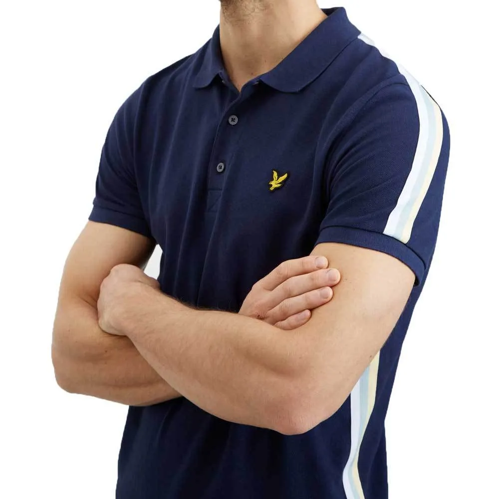 Lyle & Scott Side Stripe  Polo Shirt - Navy SP1014V