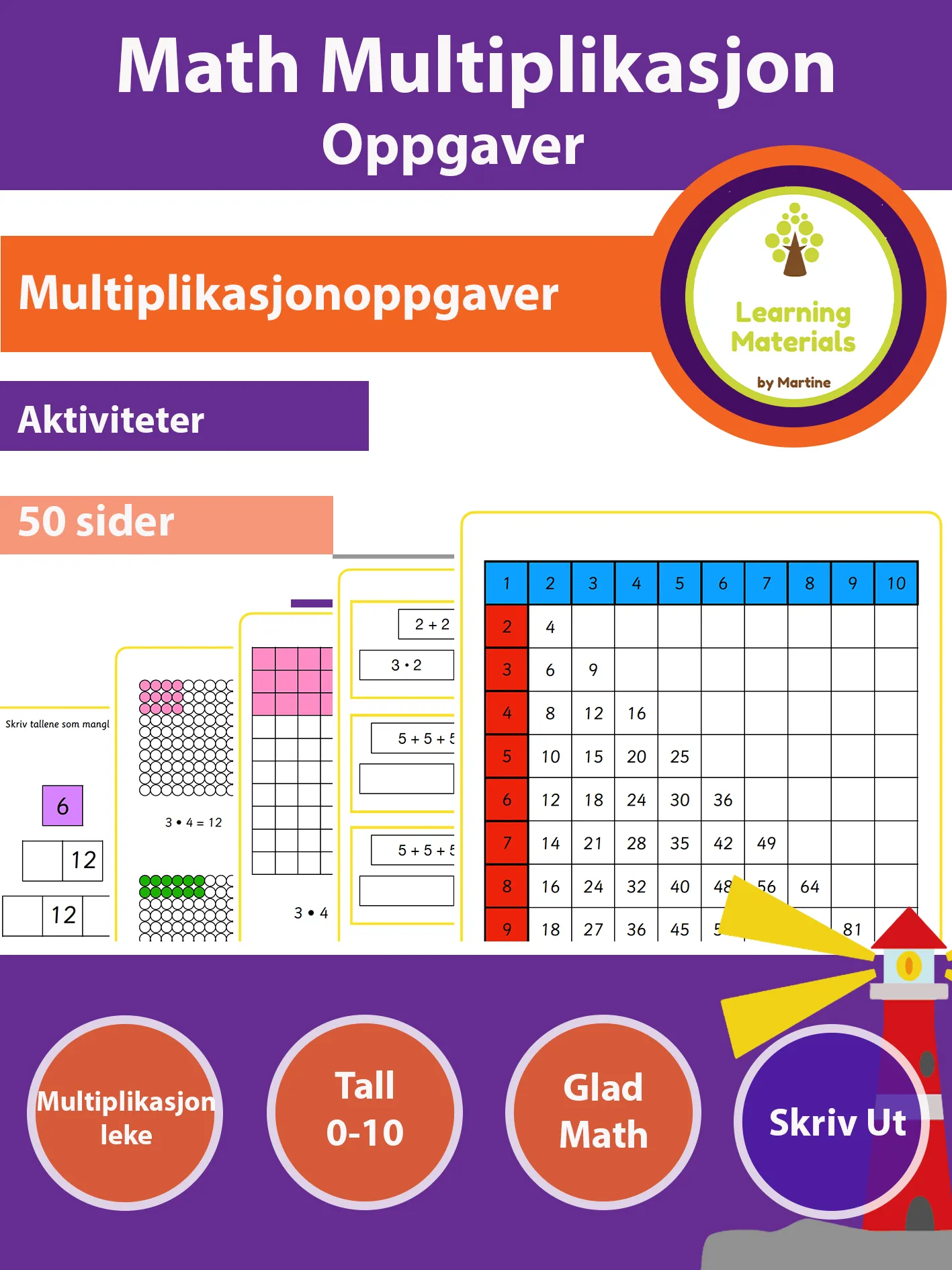 Matematikk multiplikasjonsoppgaver - oppdatert 2024