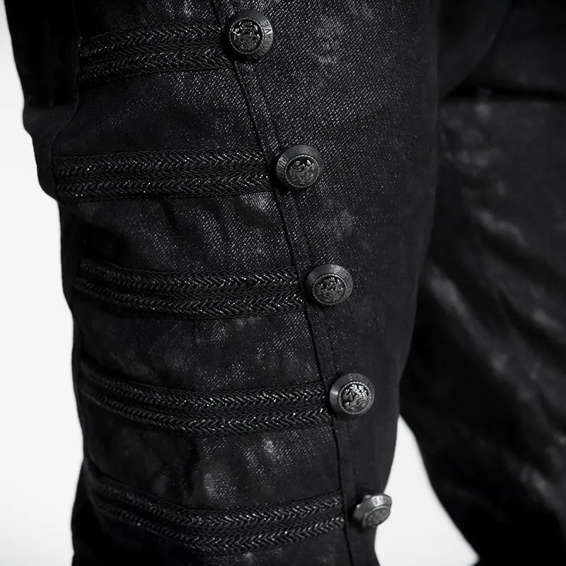 Men's Black Rivets Pants