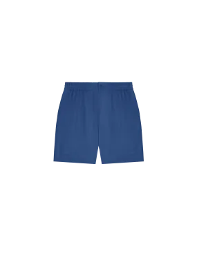 Mens DNA Linen Mid Length Shorts—lapis blue