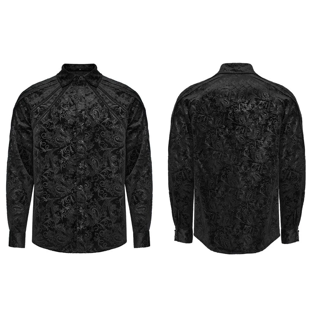 Men's Gothic Embossed Shirt