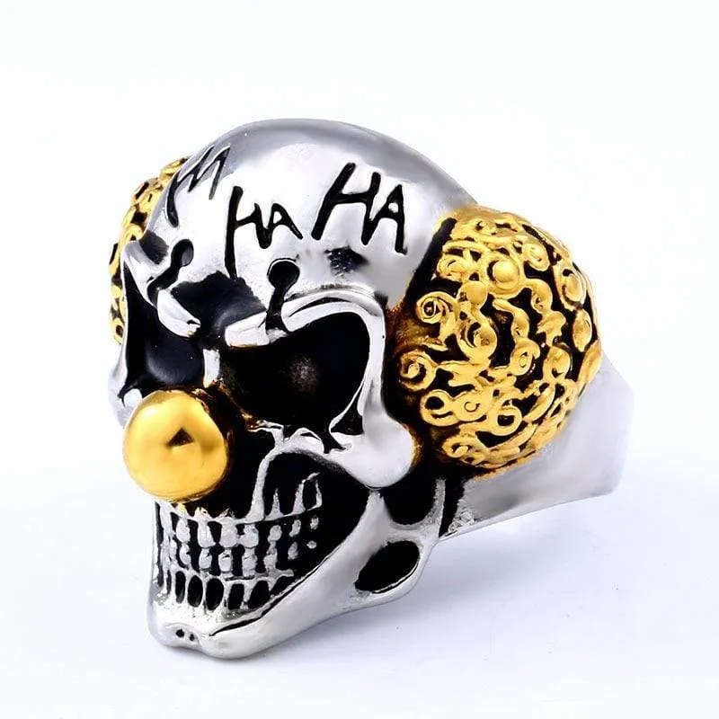 Men's Gothic Punk Clown Ring