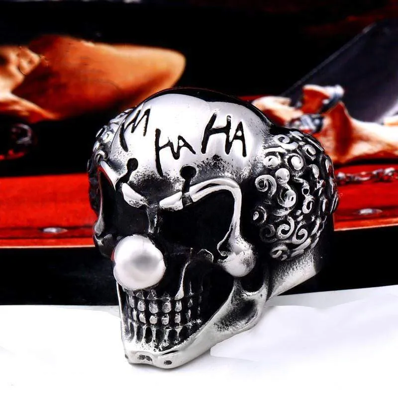 Men's Gothic Punk Clown Ring