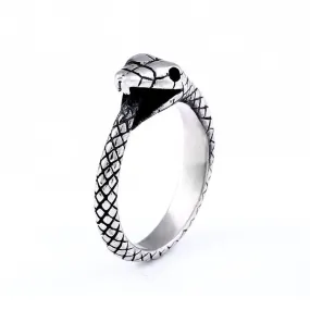 Men's Gothic Punk Slender Snake Ring