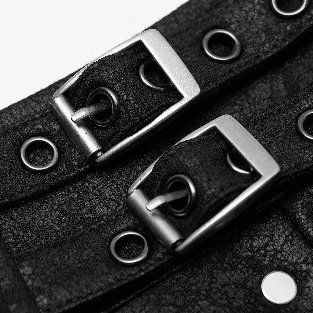 Men's Gothic Slash Shoulder Harnesses With Rivets And Chains