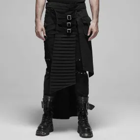 Men's Punk Adjustable Waist Half Slit Aprons