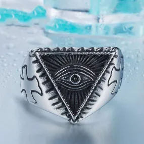 Men's Punk All Seeing Eye Rings