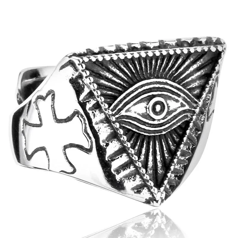 Men's Punk All Seeing Eye Rings