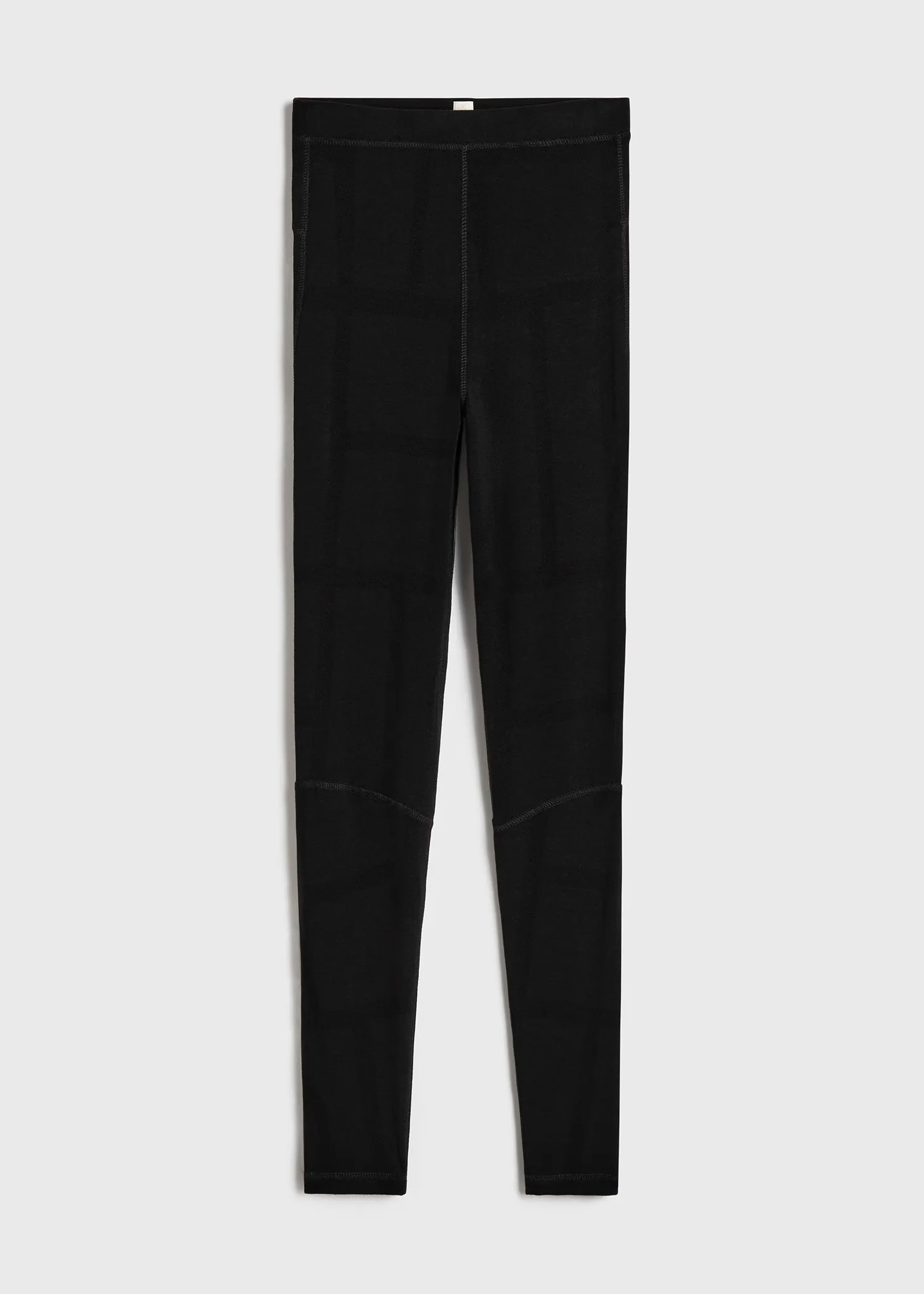 Monogram knit leggings black