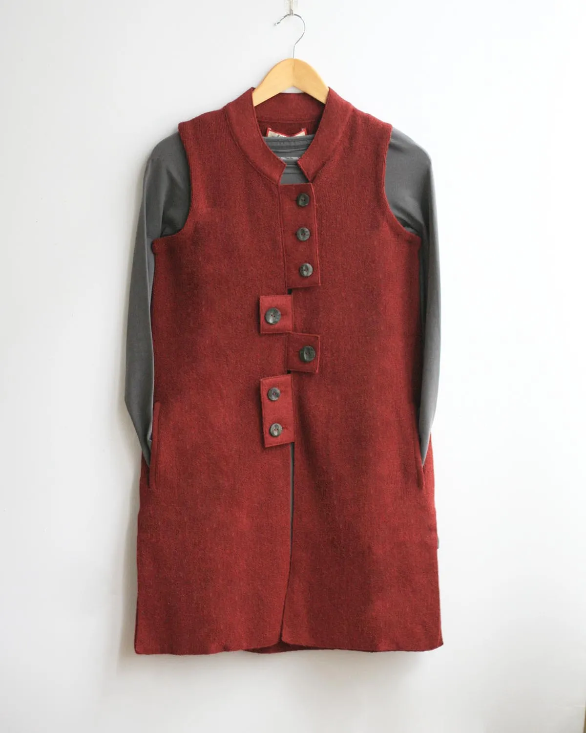 Nehru Tabs Alpaca Vest