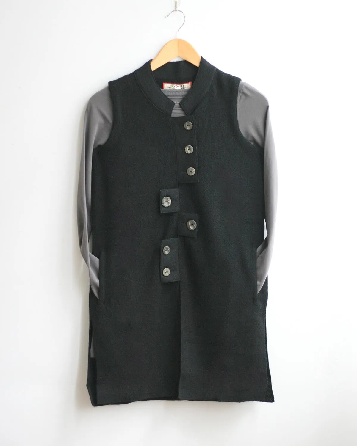 Nehru Tabs Alpaca Vest