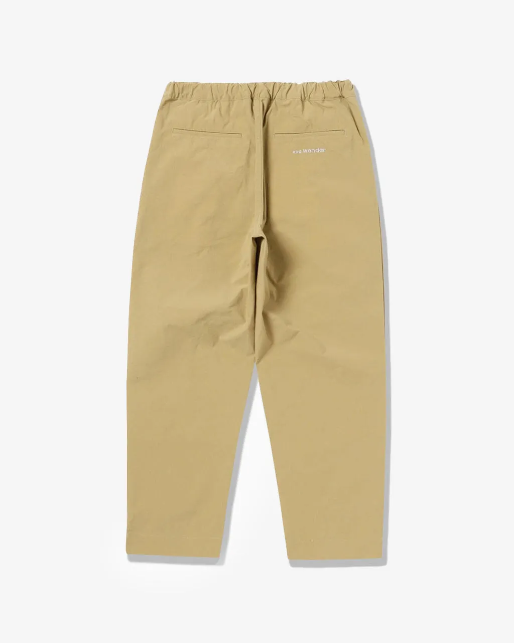 Nylon Chino Tuck Tapered Pants Beige