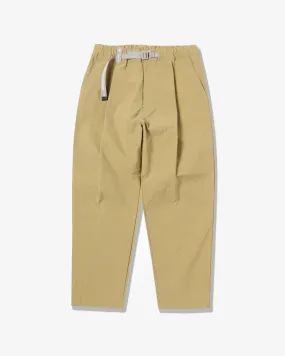 Nylon Chino Tuck Tapered Pants Beige