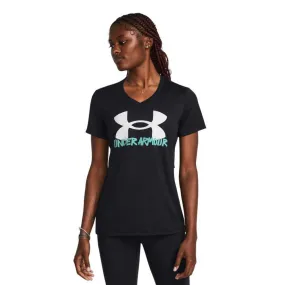 Playera Manga Corta Under Armour para Mujer Tech Marker Solid SS Negro