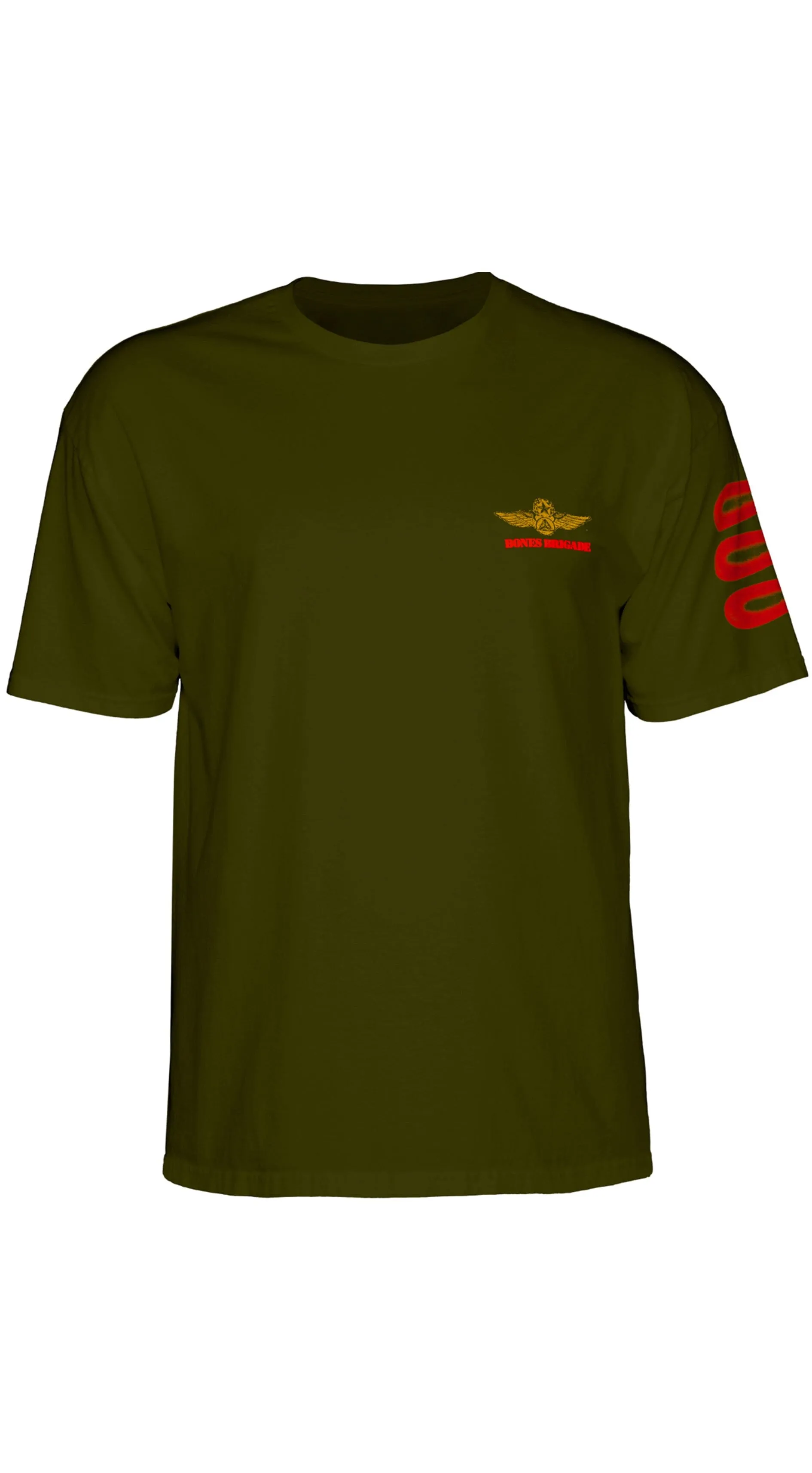 Powell Peralta Bones Brigade Bomber Army Green T-shirt PREORDER - Camiseta