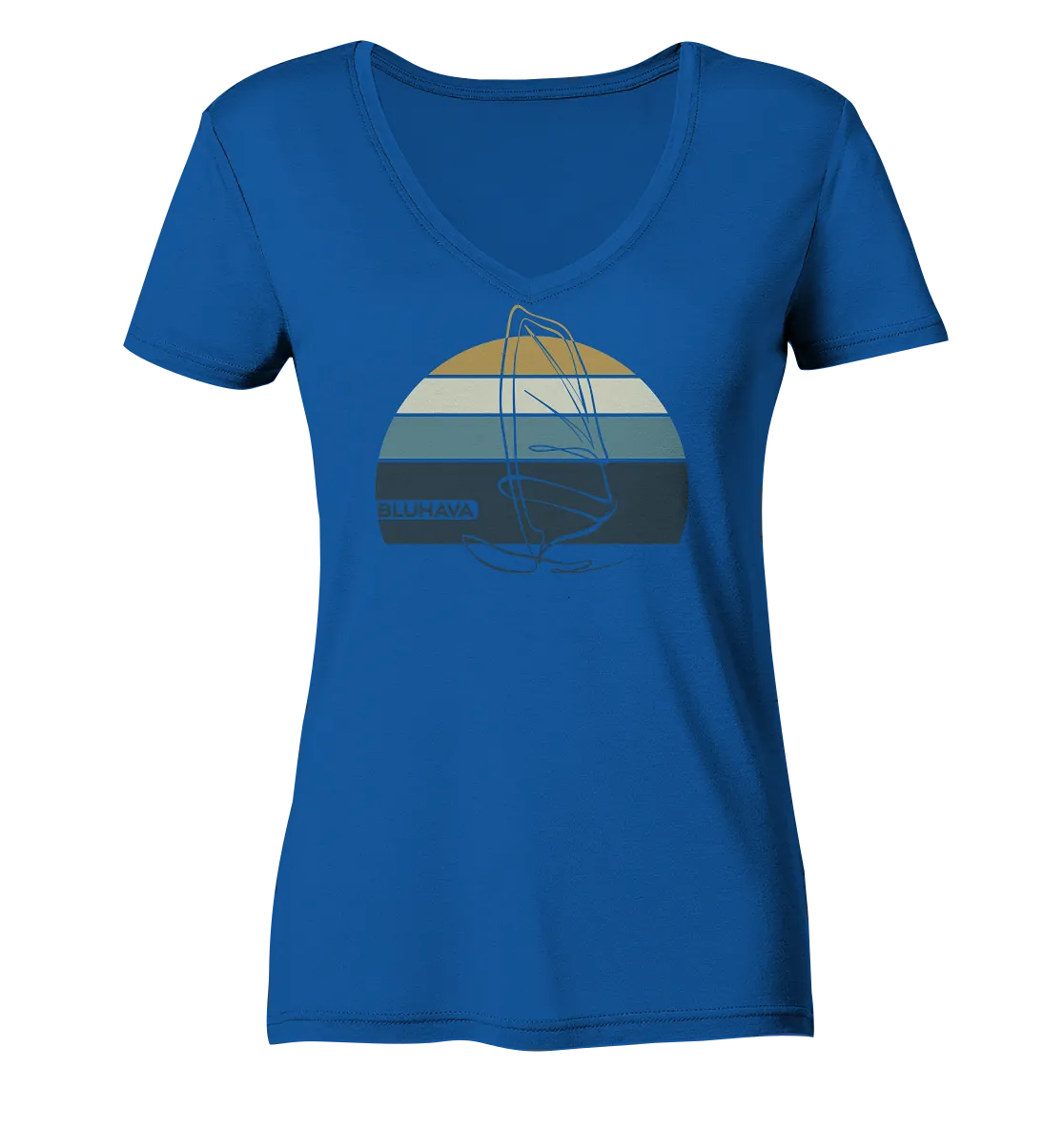 "Sunset WindsurflIiner" - Damen Premium Organic V-Neck Shirt