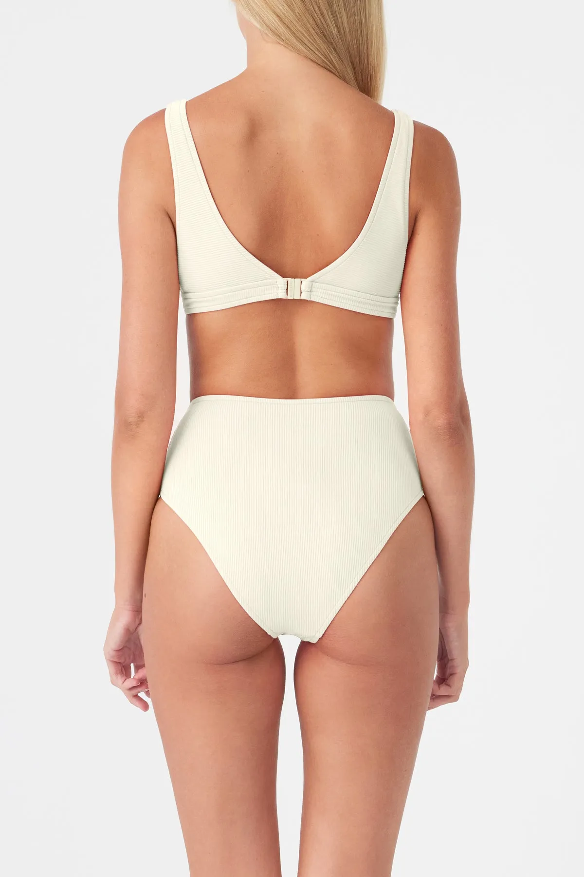 Signature Waistband Bralette Top - Coconut