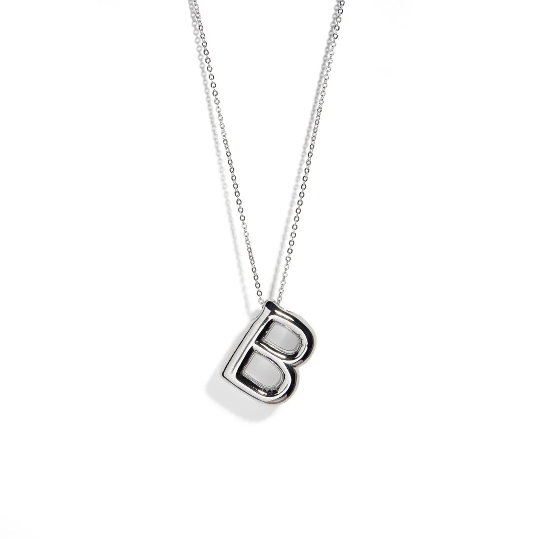 SILVER  BALLOON LETTER NECKLACE