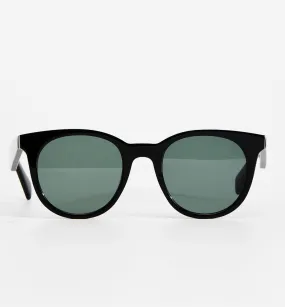 Sun Hero Bio-Acetate Sunglasses - Black with Green Mono Lens