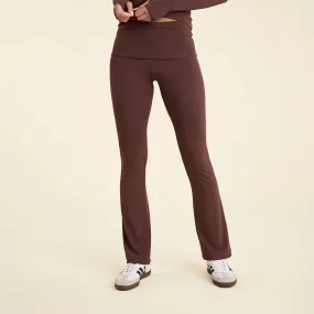 Swiftstretch Fold Over Legging | Coffee