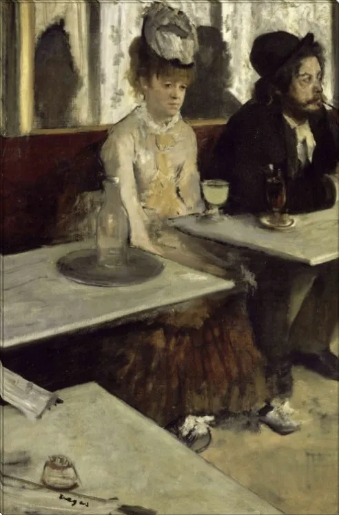 The Absinthe Drinker | Edgar Degas Masters Classic Art in Gallery Wrapped Canvas | Various Sizes