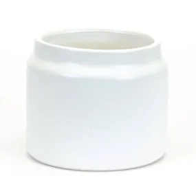 WHITE CROCK SHAPE POT