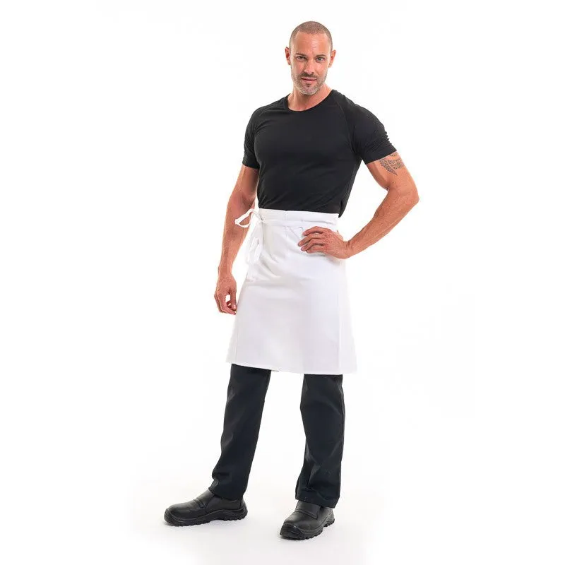 White Half Chef Apron Coton 23.62 inch - ROBUR