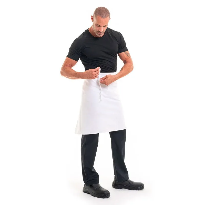 White Half Chef Apron Coton 23.62 inch - ROBUR